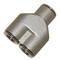 Push in fitting nickel plated brass Y union unequal metric